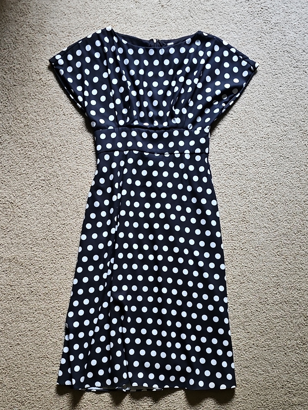 Alexia Admor Black and White Polka Dot Midi Dress